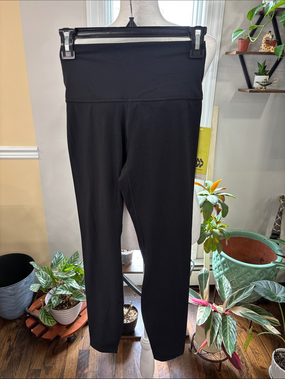 All in motion ribbed Black High-Waist Active Leggings size XS